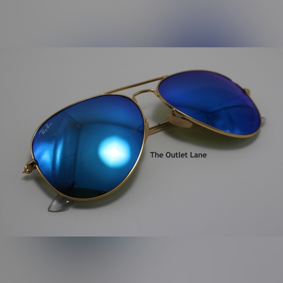 Model Display RayBan Aviator Blue Mirror RB3025 Reflective - Picture 5 of 16
